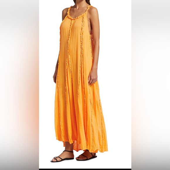 Free people McKinley Ruffle maxi dress- banana - Picture 2 of 4